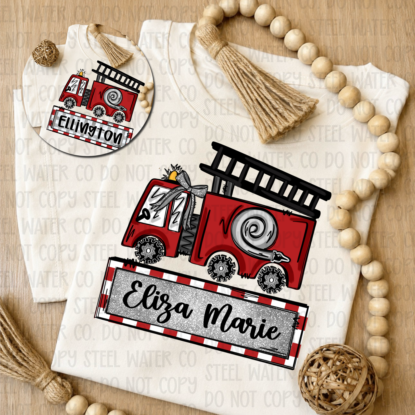 Firetruck Name Plate Boy/Girl