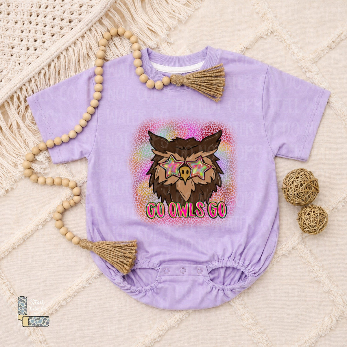 Owls Neon Colorful Mascot