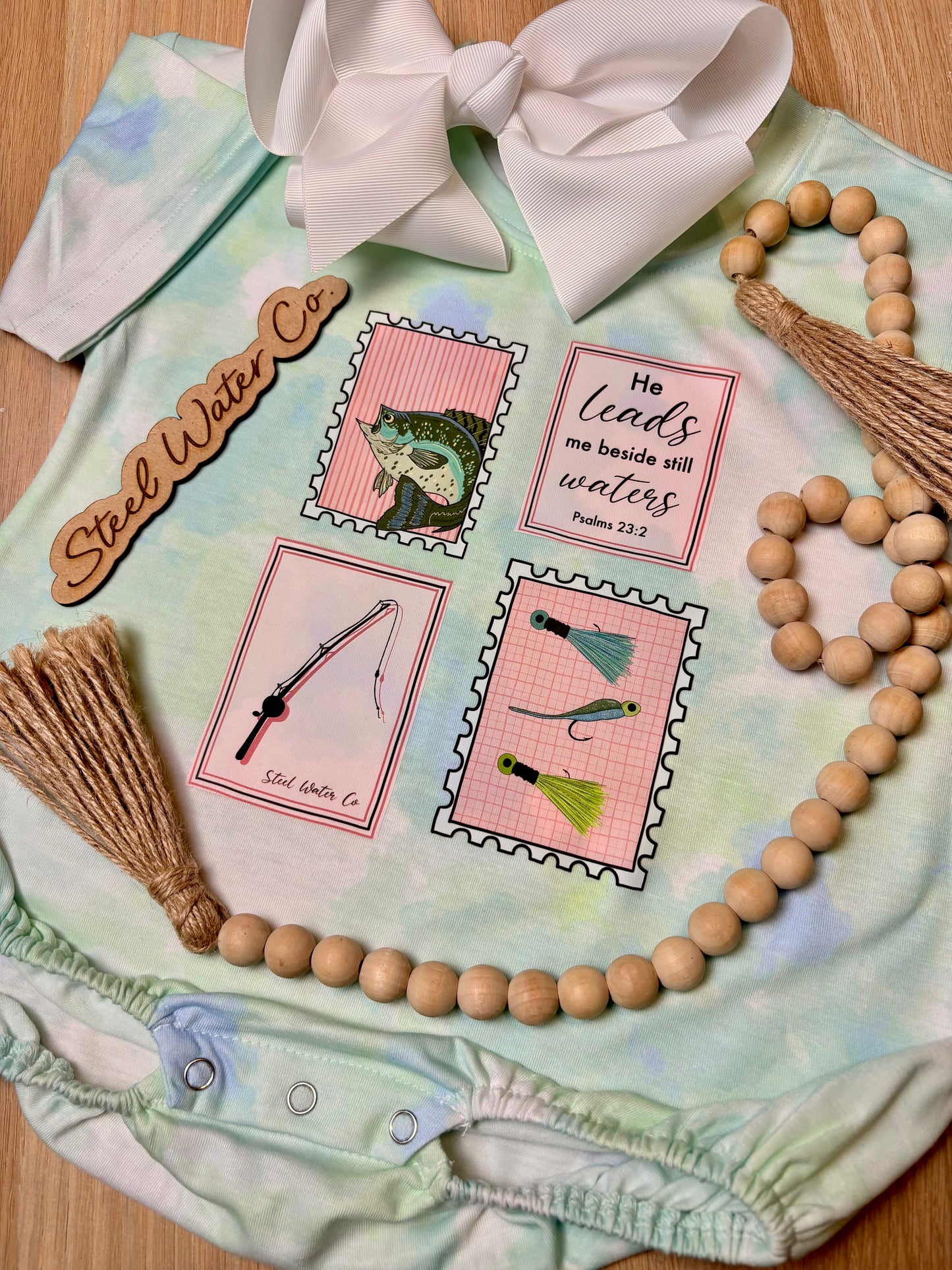 Fishing Verse Stamp Collage