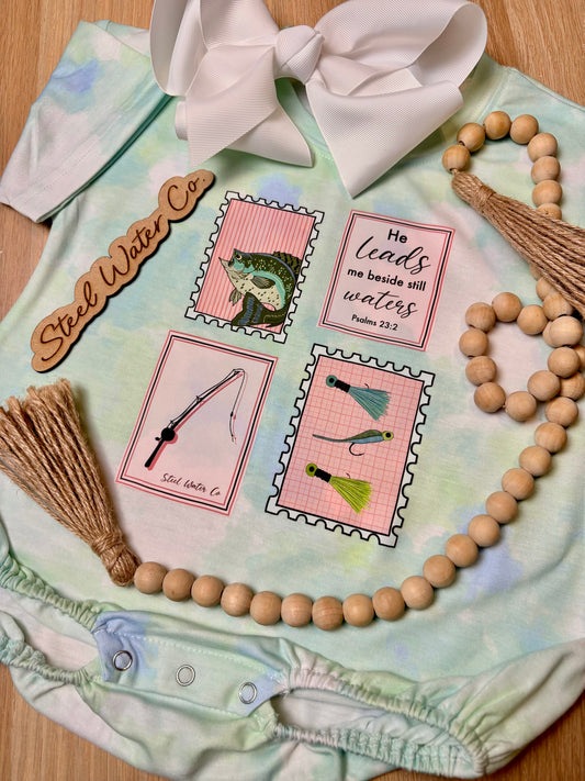 Fishing Verse Stamp Collage