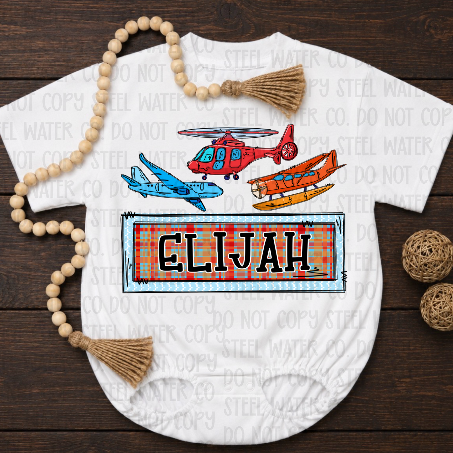 Planes & Helicopter Trio Name Plate