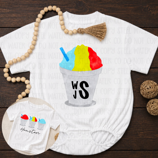 SnoCone w/ Initials or Name