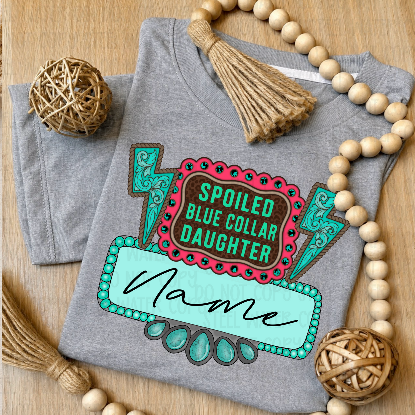 Blue Collar Daughter Name Plate