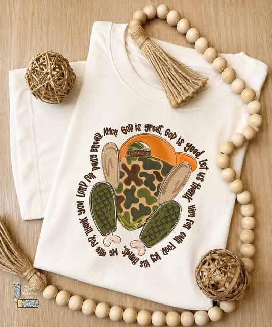 Boy/Girl Camo/Leopard Turkey Thanksgiving