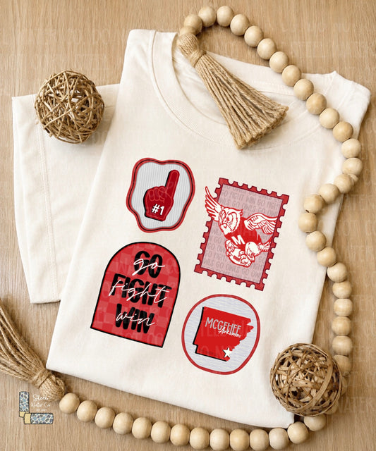 Owls Stamp Collage