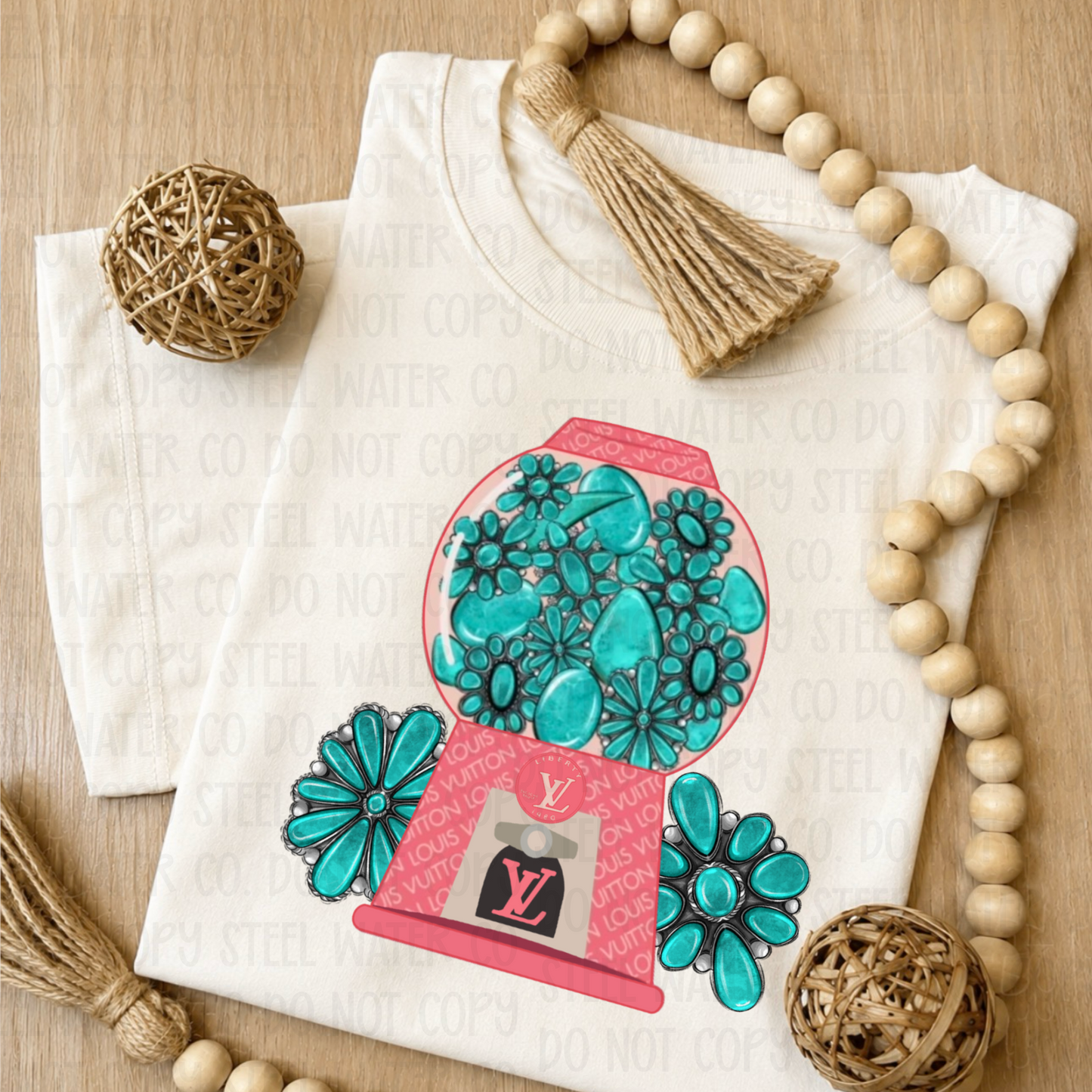 Western Turquoise Gumball Machine